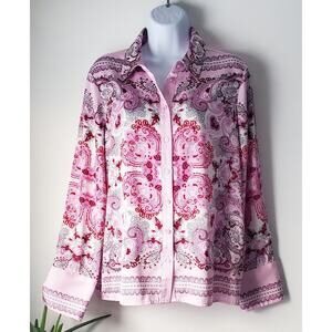 Rachel Zoe Womens Pink Whimsicle Long Sleeve Blouse NOT For Sale